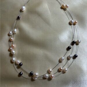 Elegant Multi-Color Pearl Necklace